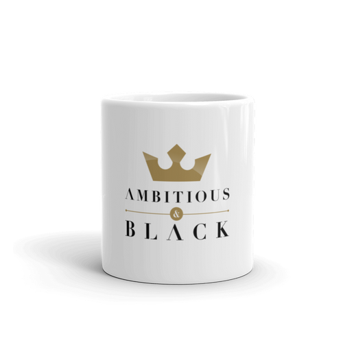 Ambitious & Black Mug - Stay positive. Stay motivated.